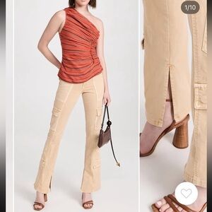 BLANKNYC flared brown cargo pants jeans